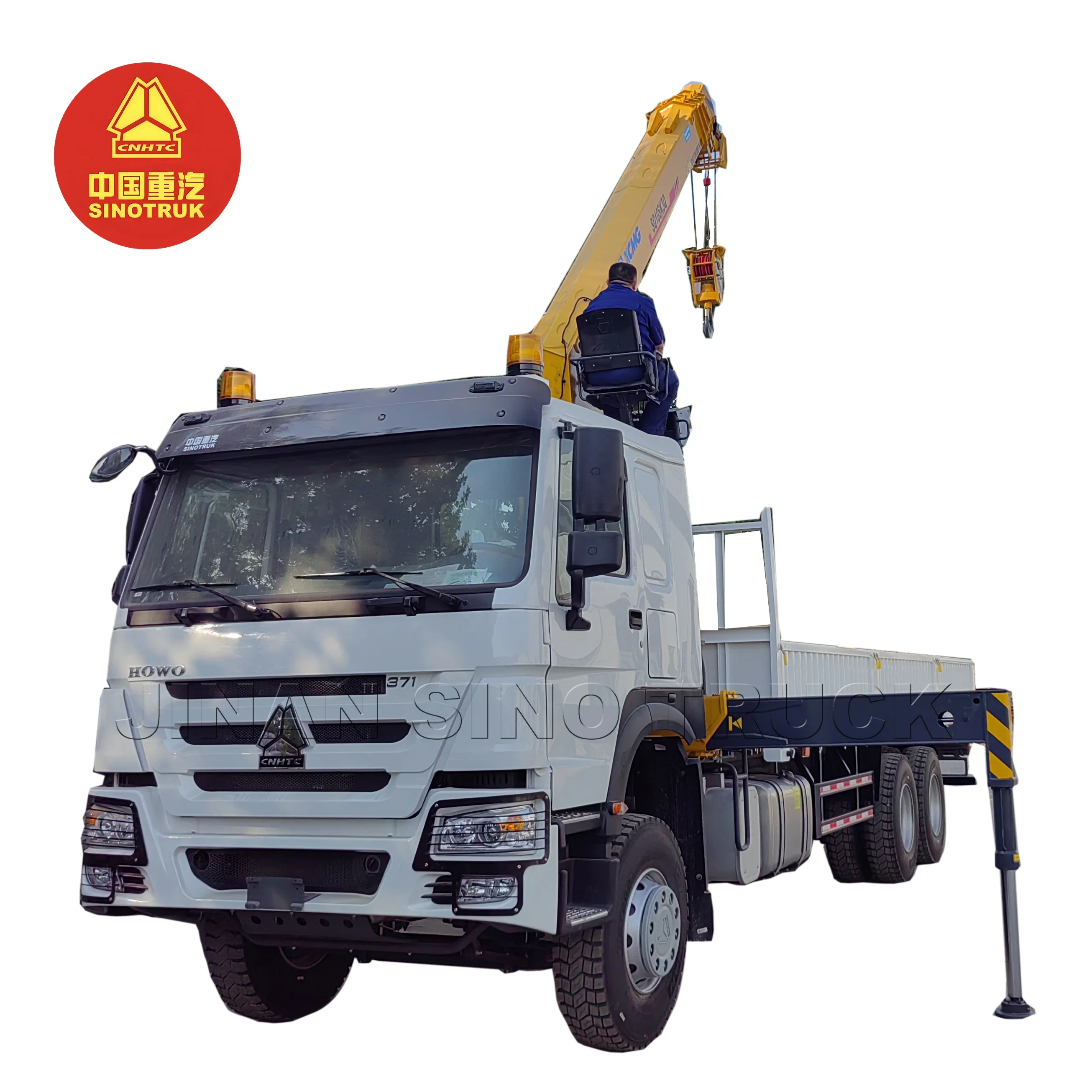 HOWO 6X6 8Ton/10Ton/12Ton Cargo Telescopic Boom Crane Mounted Truck