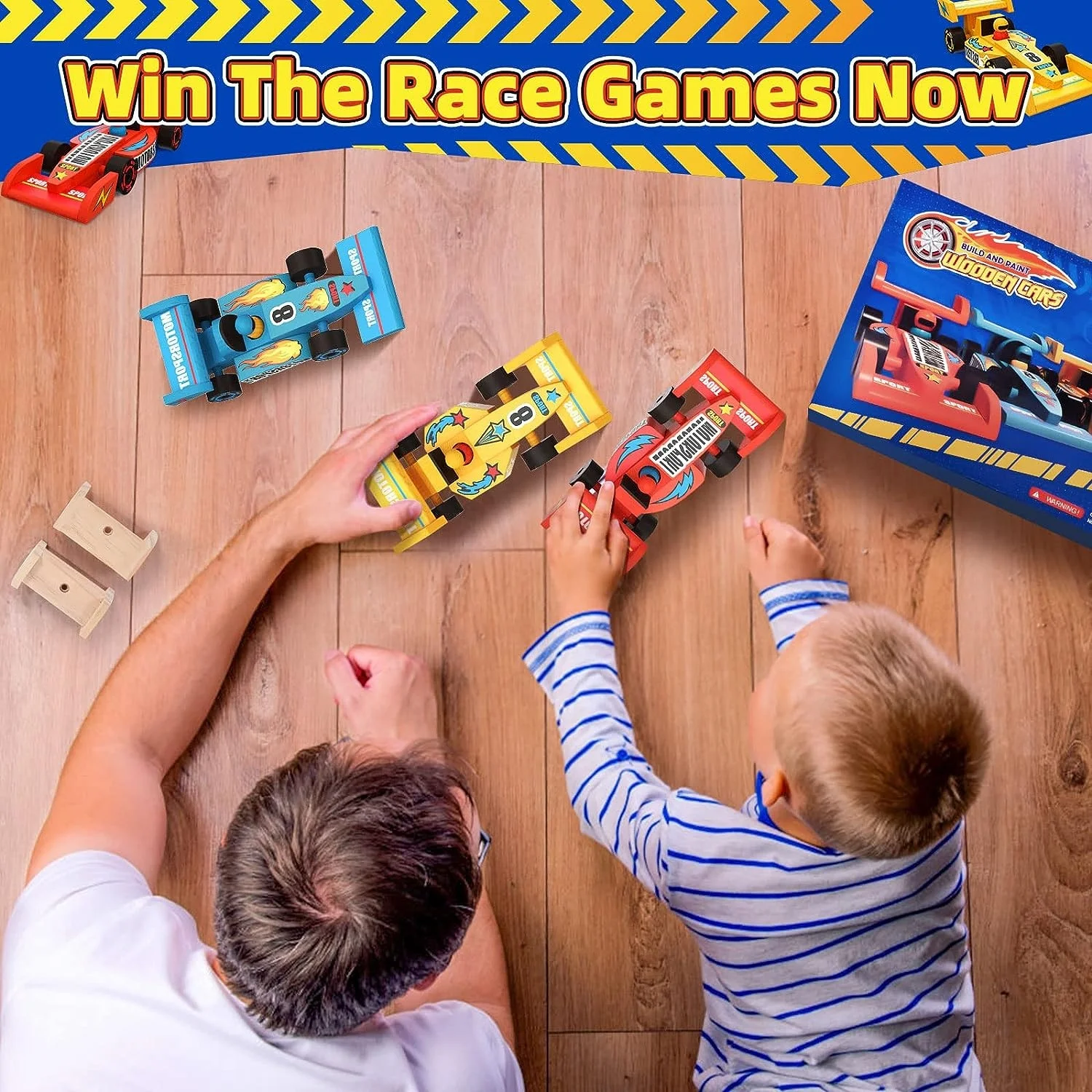 DIY Wooden Cars Crafts for Kids Easy Assemble & Paint Your Own Race Cars Model Car Kits Woodworking Arts and Crafts for Kids