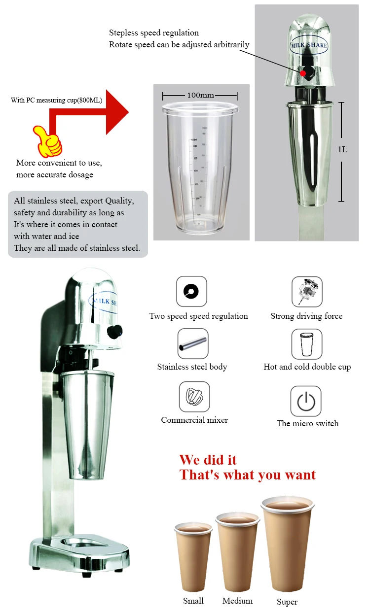 2024 New Milk Shake Machine, Specially Designed for Professional Mixing of Liquid Beverages Commercial mixer flavored milkshake