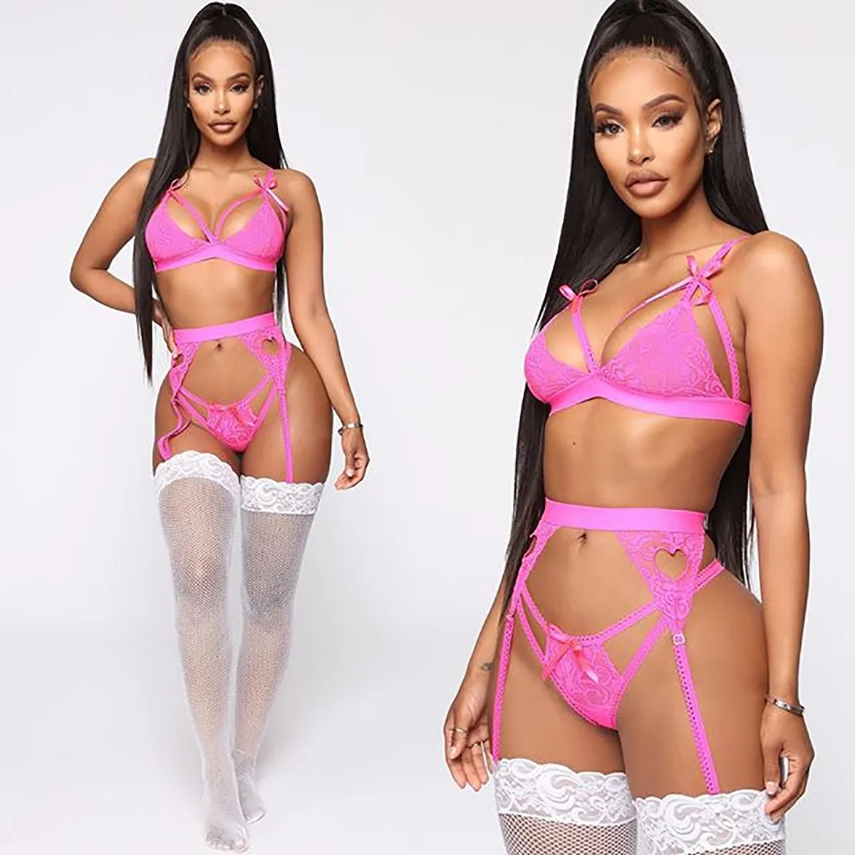 
2021 wholesale lace hot transparent lingerie set women sexy lingerie underwear 