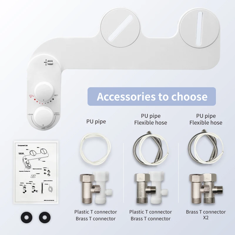 Cold And Hot Water Sprayer Bidet Toilet  Attachment Warm Water Bidet Self-Clean Single Nozzle Non-Electric Mechanical Bidet