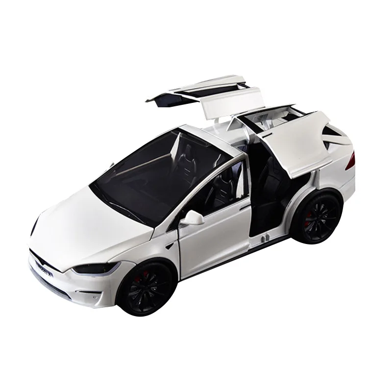 Collection decoration 1 24 scale diecast alloy model car with sound and light pull back metal cars toy