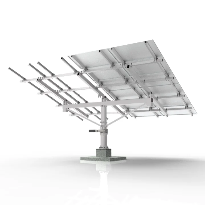 8pcs Solar Modules Pole Ground Structures Solar Tracking Systems Solar Tracker