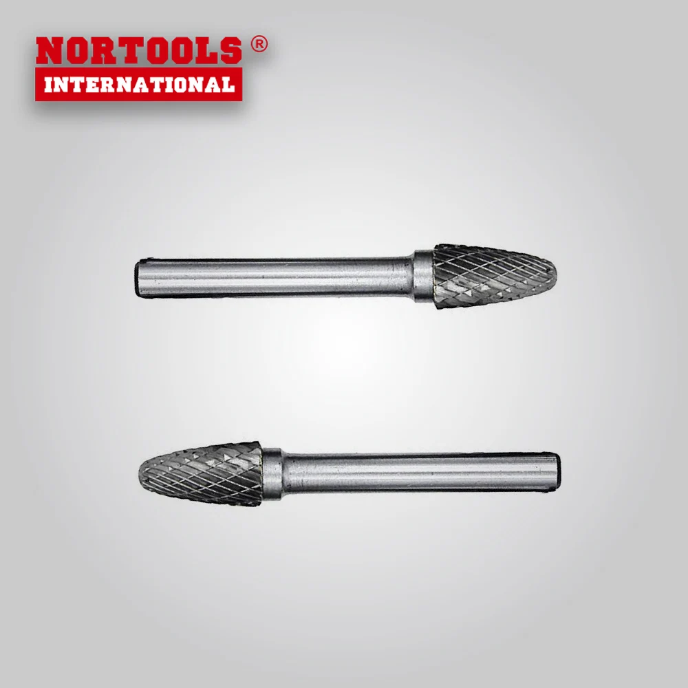 
High Quality Cross Toothing Arc Pointed Tree Tungsten Carbide Rotary Burrs 