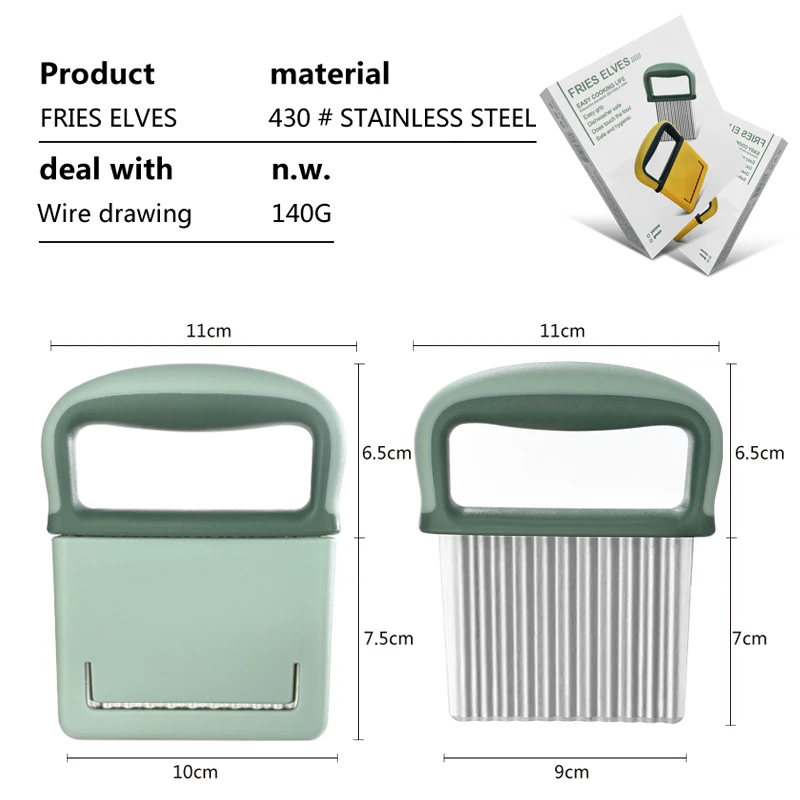 stainless steel tool onion potato chip wavy cutter multi-function potato cutting chips fries french fry corrugated knife