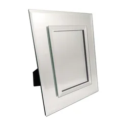 Custom luxury wedding mirror photo frame crystal glass photo frame photo