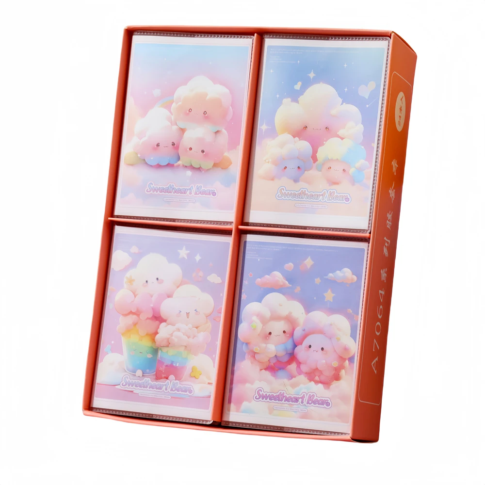 2024 Transparent Eva On Front Cover Or White Pu Leather Cmyk Printing With Buckle For Closing Hardcover Casebound Notebook