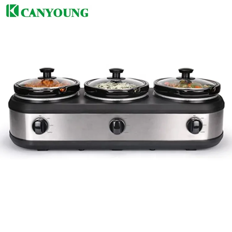 3X1.5Qt устройство для приготовления пищи подогреватель еды регулируемая температура можно мыть в посудомоечной машине съемный