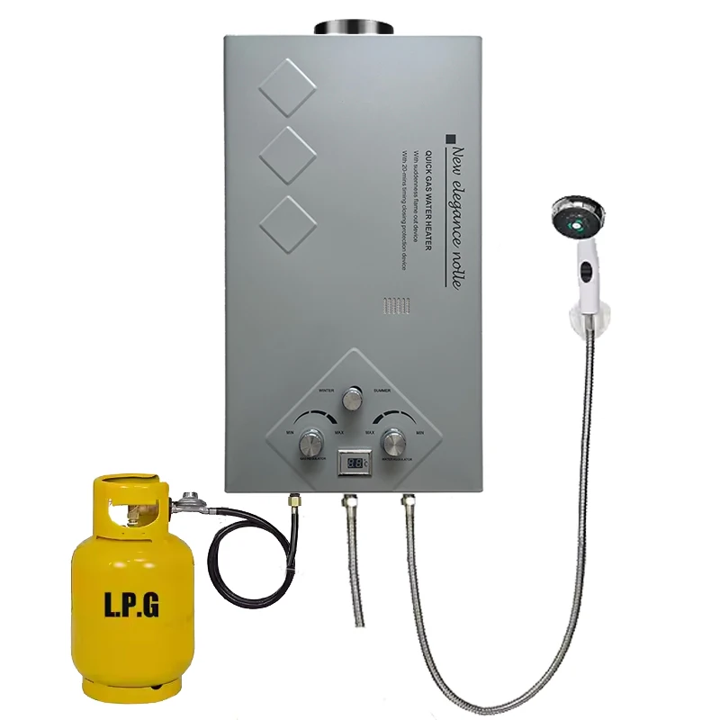 Fast shipping for in-stock items 16L Portable Household Smart Instant Gas Geyser LPG Portable Camping Tankless Water Heater