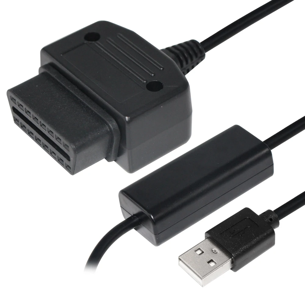Универсальный Авто 16Pin OBD2 к USB порты и разъёмы зарядное устройство разъем Кабель-адаптер для автомобиля диагностический инструмент