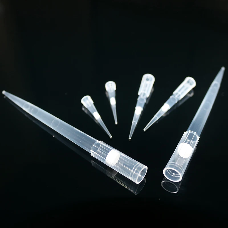 CE ISO сертифицированный 10/20/50/100/200 мкл/1000/1250ul наконечники с фильтром микро-наконечники для пипеток