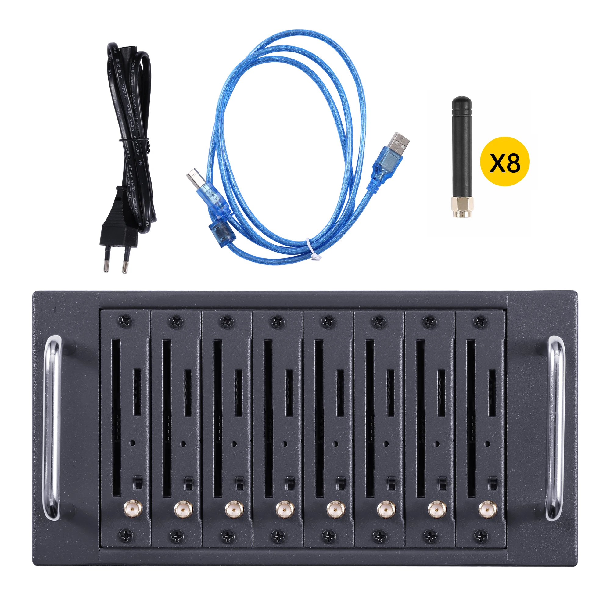 Skyline Voip Products Multi Sim 8 Port Gsm Modem Pool For Bulk Sms Sending 8 Ports Sim Box