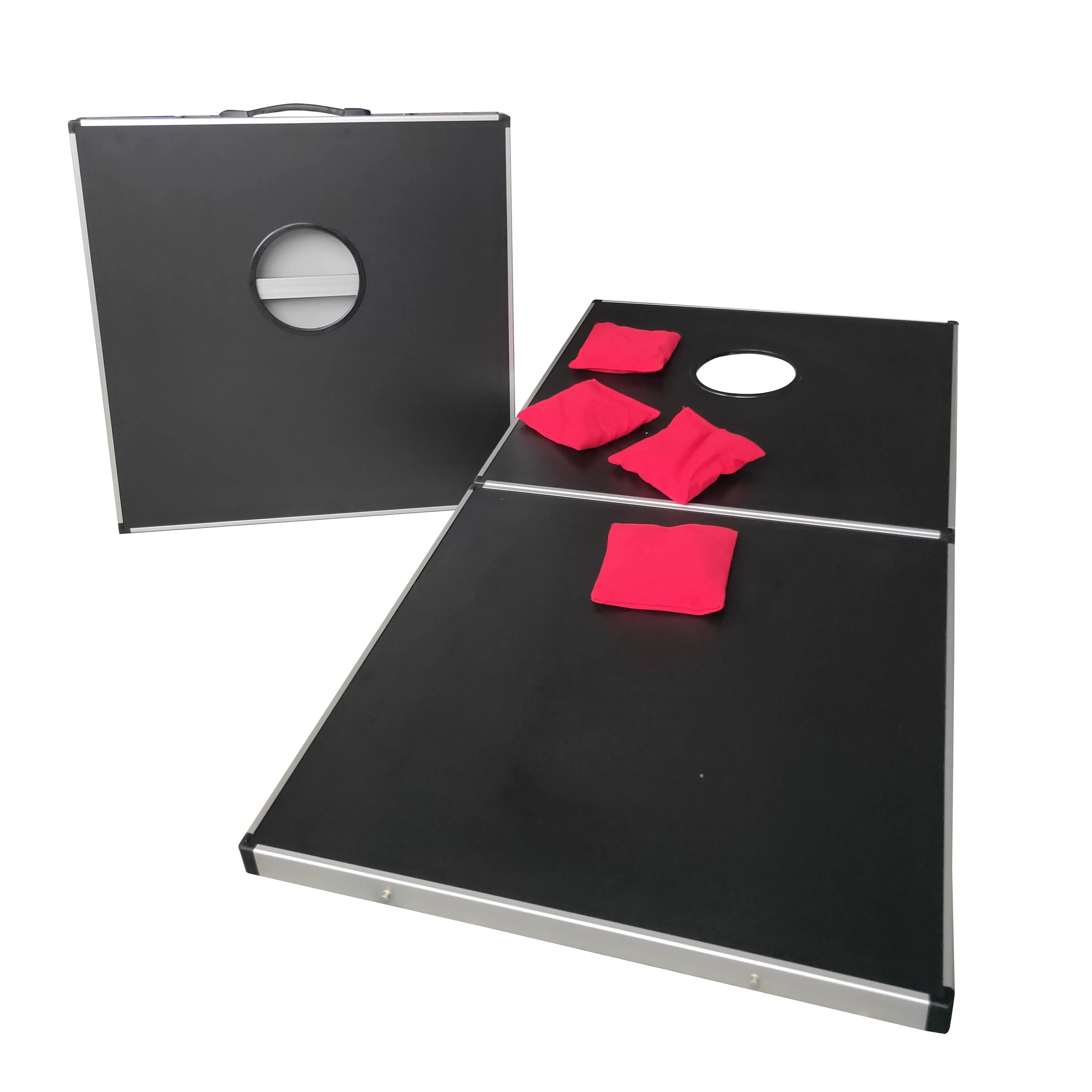 Aluminum Portable Cornhole Board Game backyard Set Bean Bag Toss Beanbag Boards Corn Hole