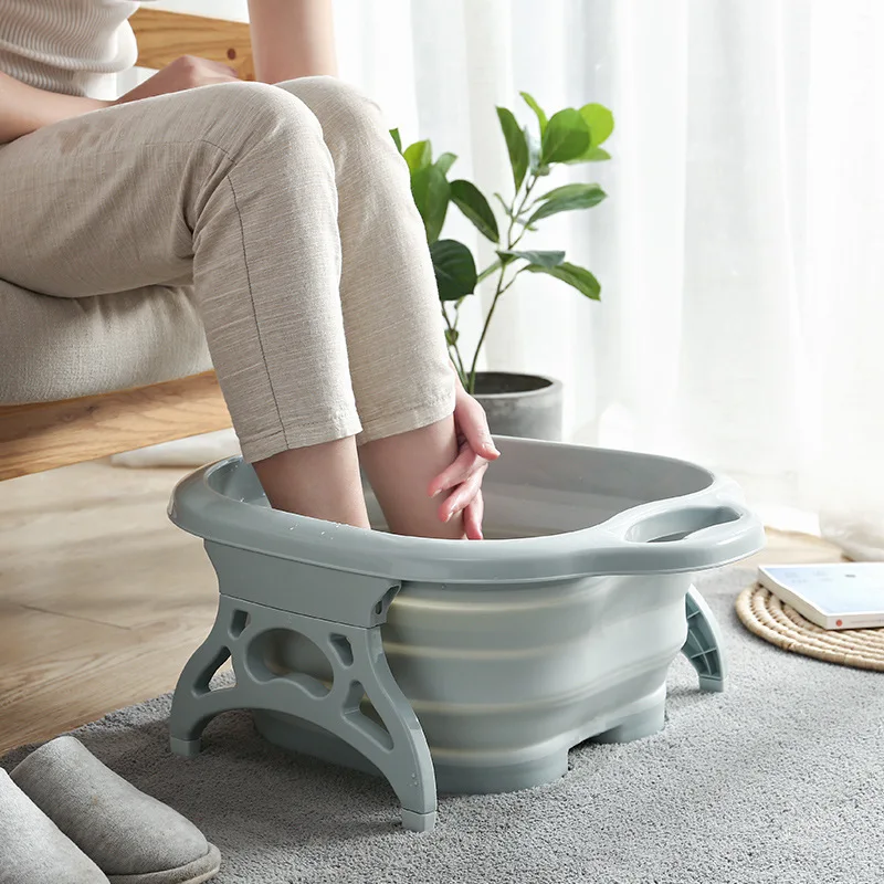 Factory Direct Sale Home Foldable Large Capacity Plastic Bucket Thickened Durable Reusable Foot Bath Soaking Bucket