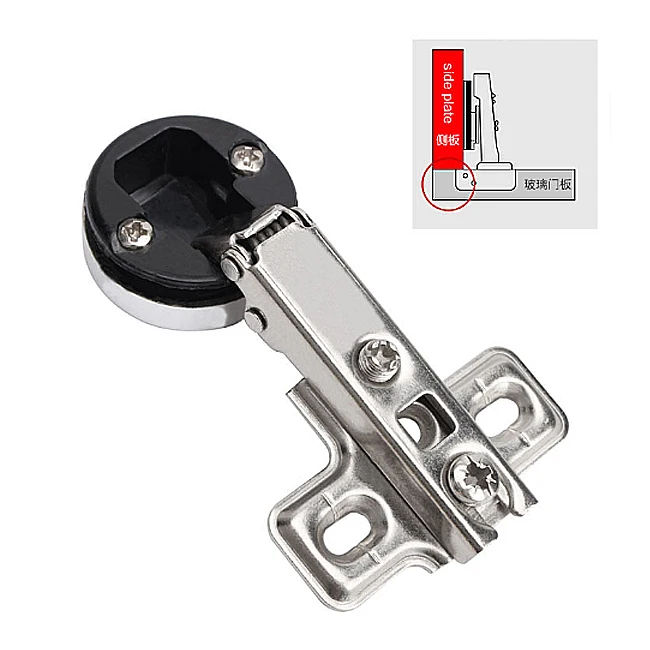 American short arm hinge cabinet door damping buffer hydraulic narrow side plate stainless steel hinge