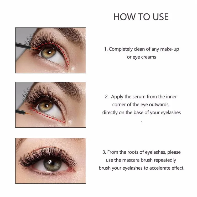 OEM Wholesale Organic Eye Brow Eye Lash Enhancer Enhancing Eyebrow Eyelash Growth Serum Private Label Eyelash Serum