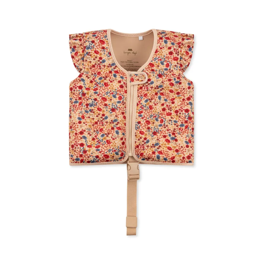 Customized Neoprene Kids Swim Vest Assisted Buoyancy Swimsuit with Cartoon Pattern Sunscreen Rash Guards