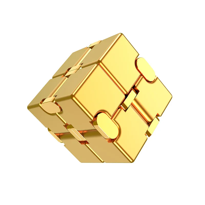 Factory Australia Aluminum Alloy Target Folding Metal Puzzle Assembly Novelty Infinity Magnetic Cube With Gift Case For Autism