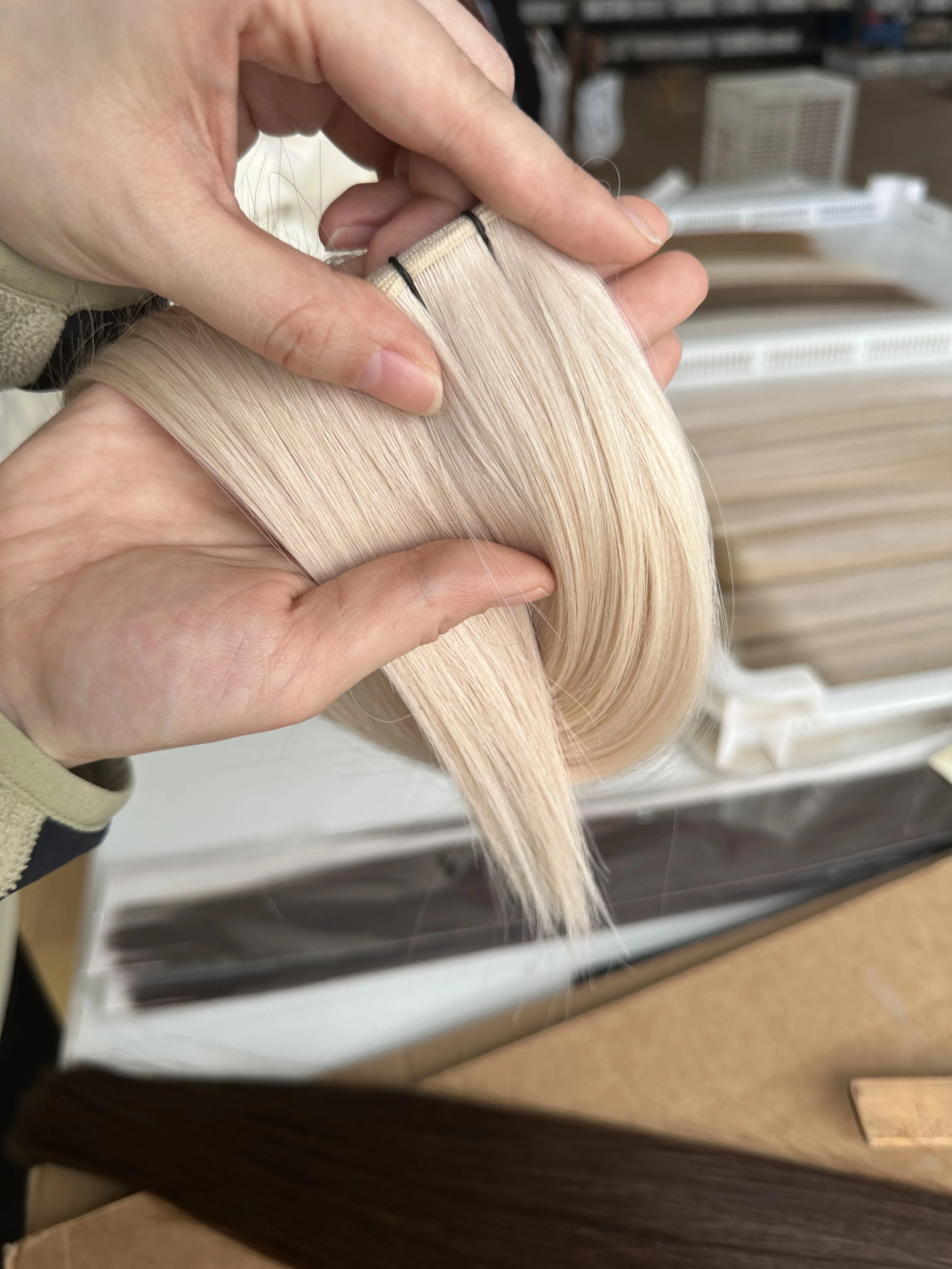 Cuticle Intact Chinese Hair Talent Weft Russian Quality Chinese Hair 12 months Life Span Factory Direct