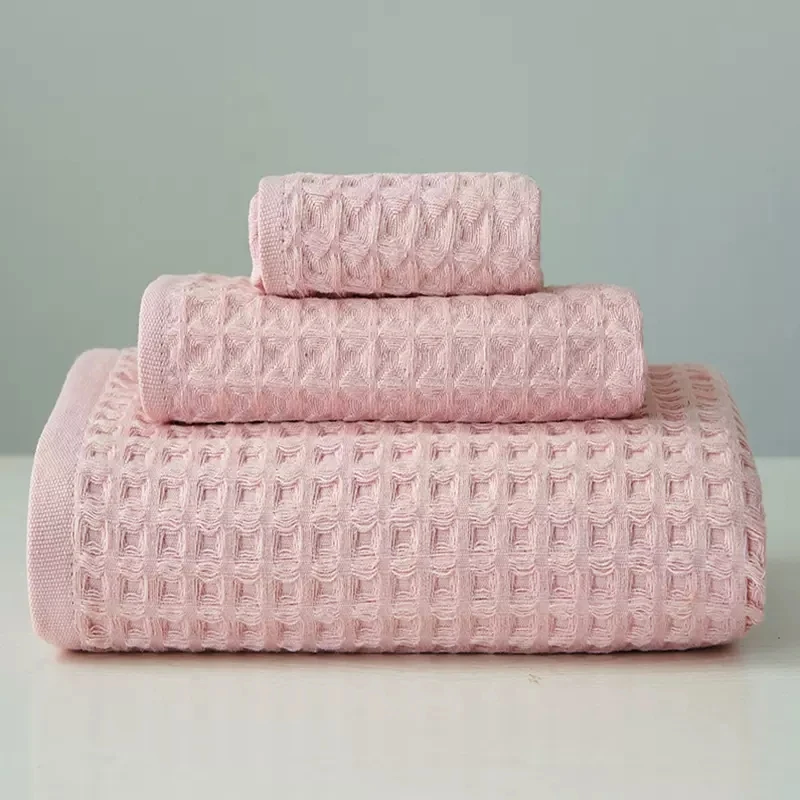 5 star hotel Wholesale Towel Set Hot Selling Super waffle Cotton Polyester luxury Bath Towels