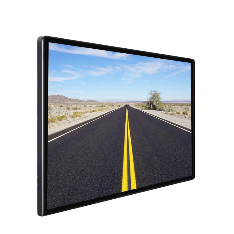 
32 inch wooden frame shell lcd advertising screen wall mount video broadcaster 