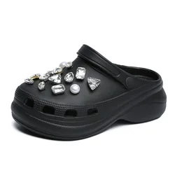 Wholesale Platform Garden Shoes Eva Summer 2021 New Trend Charm Outdoor Rhinestone Clog