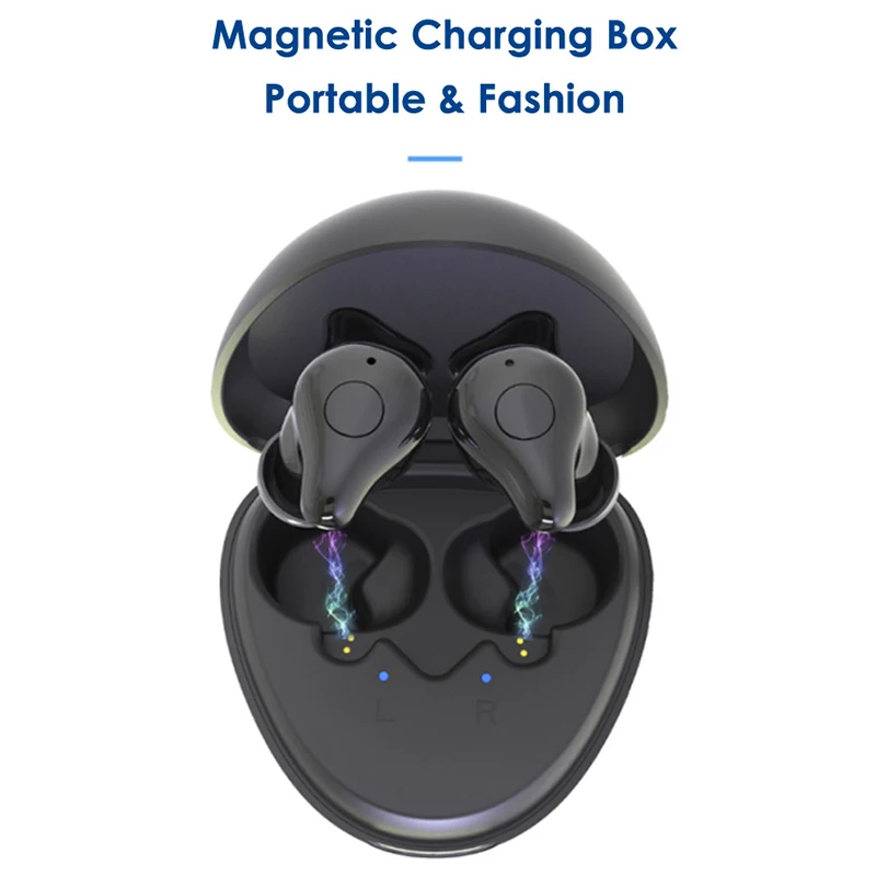 Voraiya Newest Comfortable In Ear HD Crystal Portable Magnetic Charging Box Digital Hearing Aid
