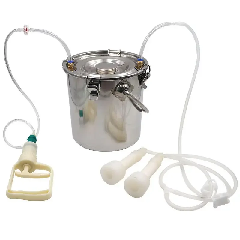 5L Stainless Steel Drum Manual Milking Machine for Sheep Goat milking machines