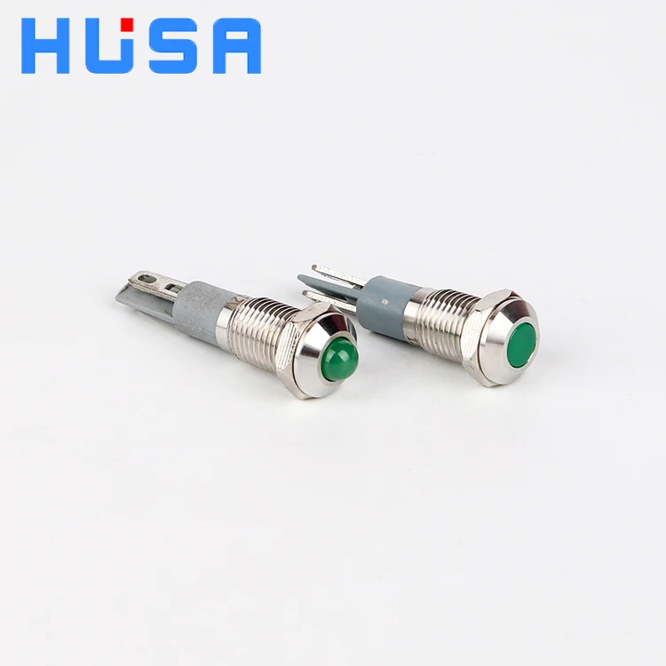 8mm mini hole diameter Metal pilot light waterproof led indicator lamp with 15cm cable or pins Red Green blue yellow white