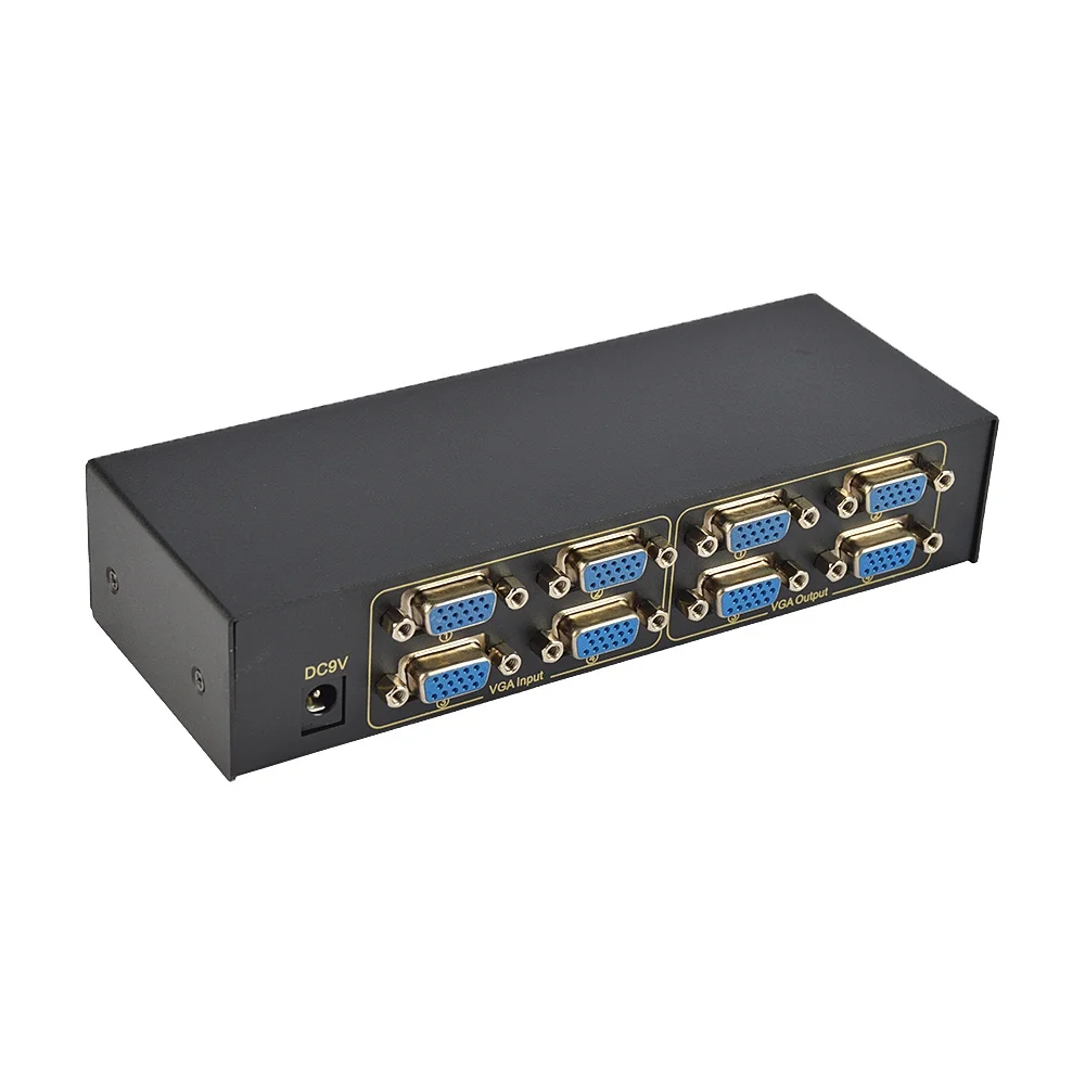 FJ-404 VGA Switching 1.4 in 4 out Video Splitter & Converter with up to 30m Transmission Distance