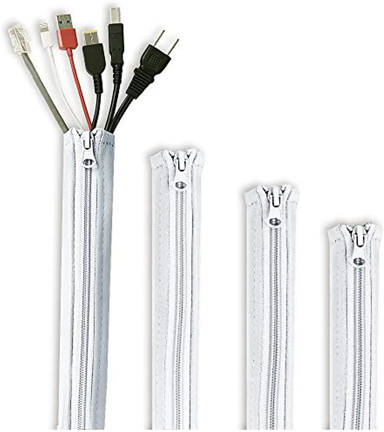 zipper cable sheath white cover