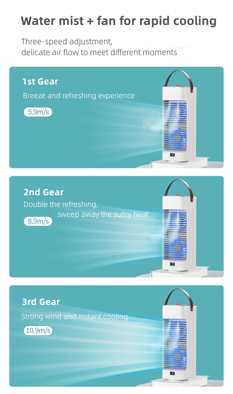 Portable USB Desktop Air cooler fan Mini Humidifier Cooling Air Conditioner