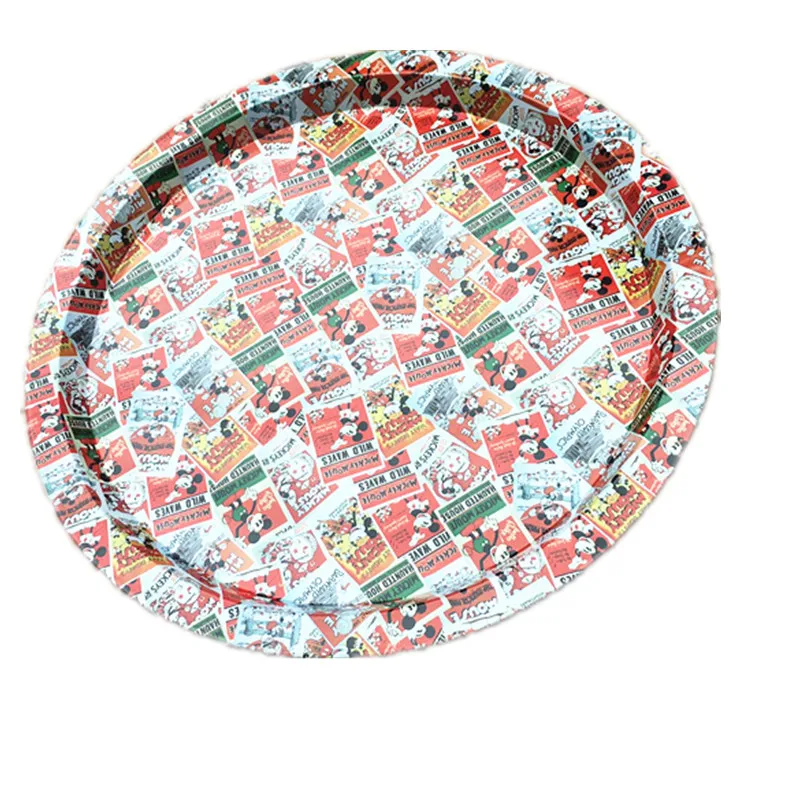 Металлический круглый железный диск большого размера под заказ, поднос для сигарет, дисковая жесть, упаковка для еды, жестяной чай