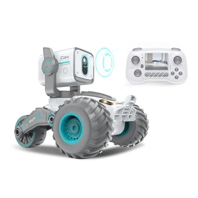 Intelligent 720p camera photograph video conversation remote control rotate vehicle rc stunt car toys