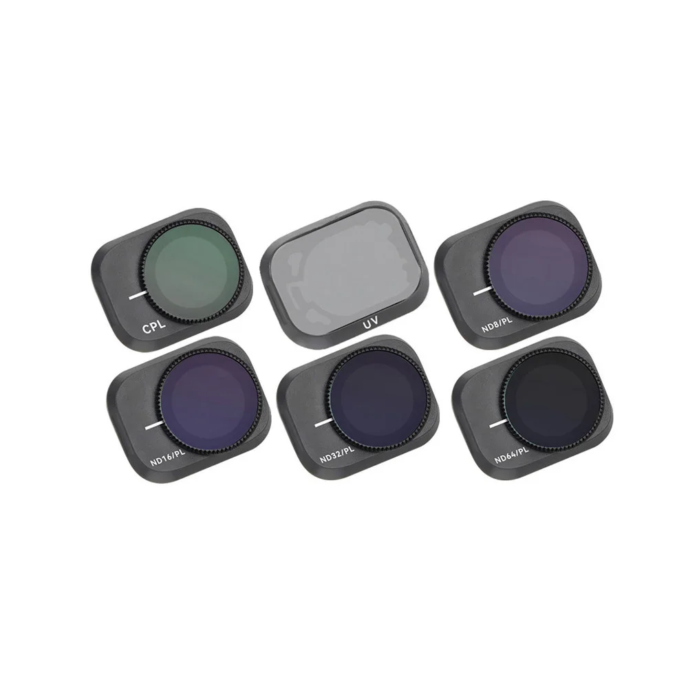 Drone Camera Filter Kits 6in1 UV CPL ND8PL ND16PL ND32PL ND64PL Multi-layer Coating for DJI Mini 3 Pro