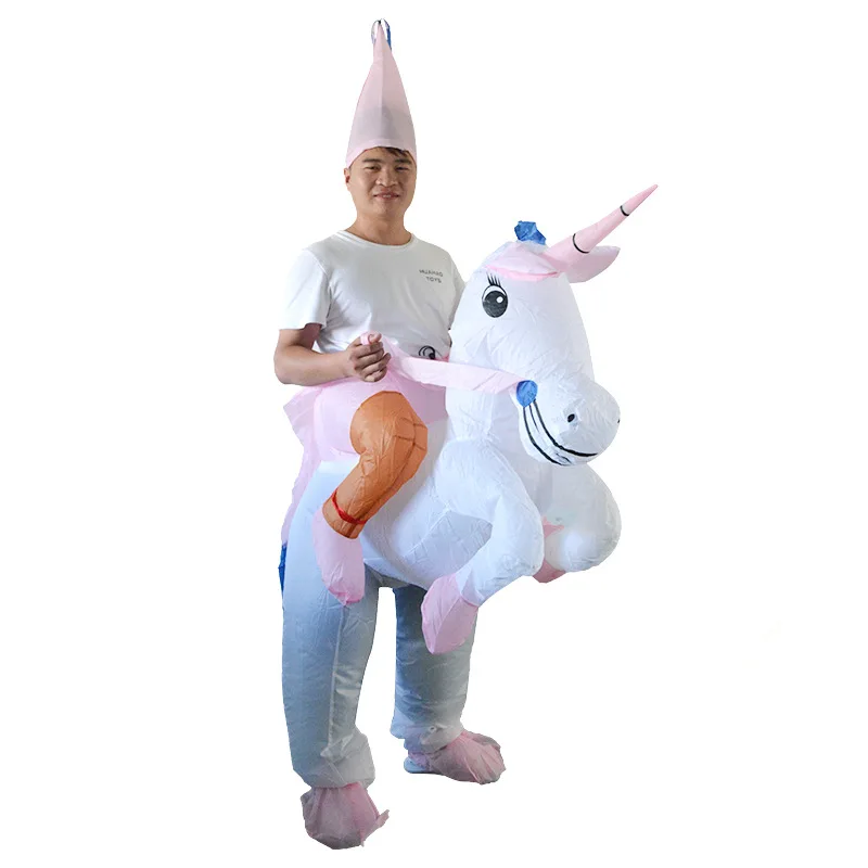  Halloween Inflatable Horse Costume Riding A Unicorn Role Play