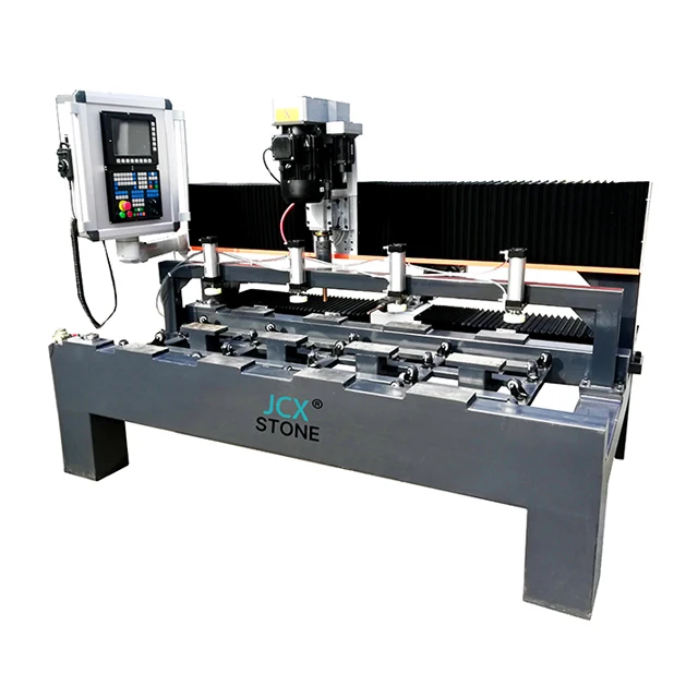 JCXstone Marble granite quartzite stone embedded drilling  machine for Stone Plate Pre-Buried Hole Drilling Machine