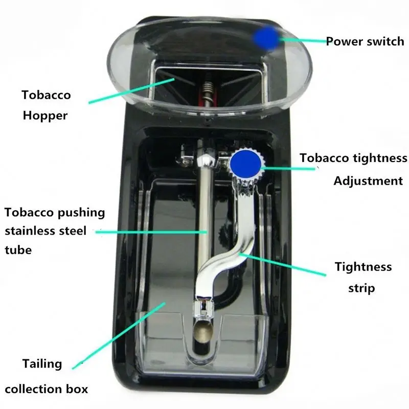 Electric Cigarette Rolling Machine Tobacco Maker Roller Atomatic Cigarette Maker Grinder Crusher Dry Herb Vaporizer