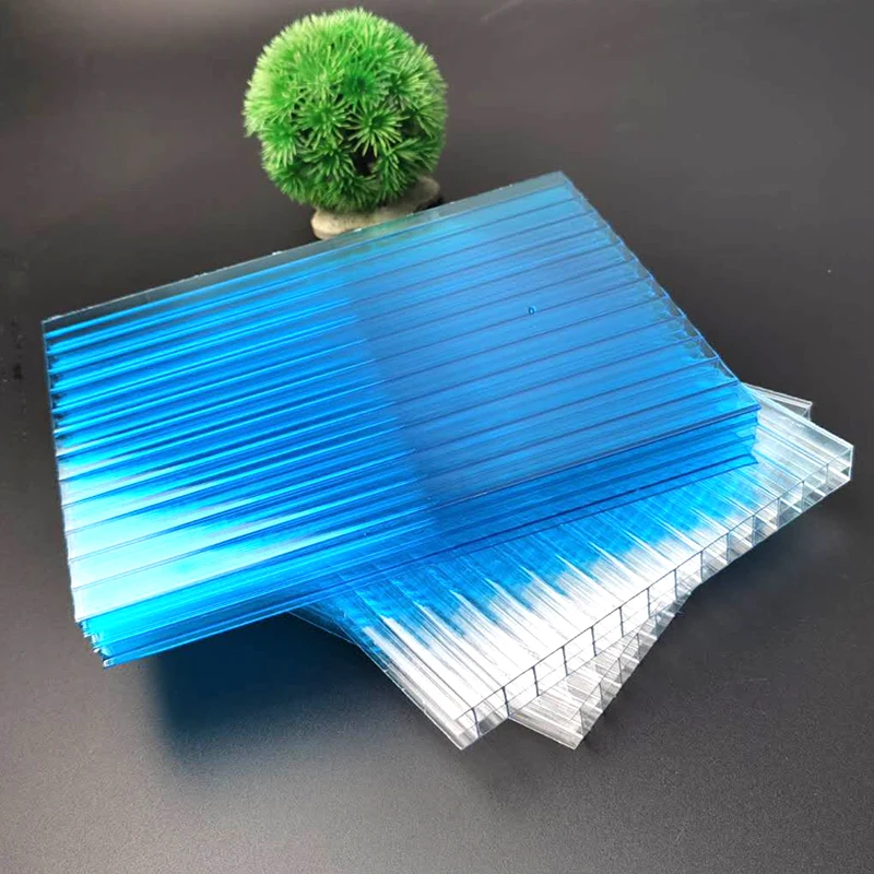 14mm Uv Protected Polycarbonate sheet Anti-fog Polycarbonate 4 layer polycarbonate Greenhouses multilayer pc hollow sheet