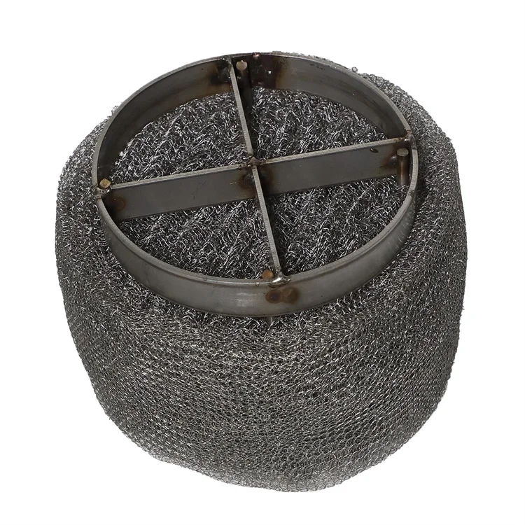 Double Layer Stainless steel knitted gas liquid filter wire mesh for oil-water separation