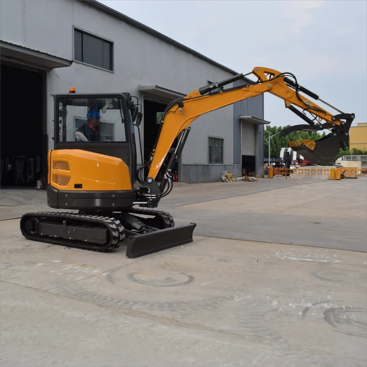 High-end series  Mini Excavator 3.5 Ton  Excavators Multifunctional with free cab ac radio and swing boom