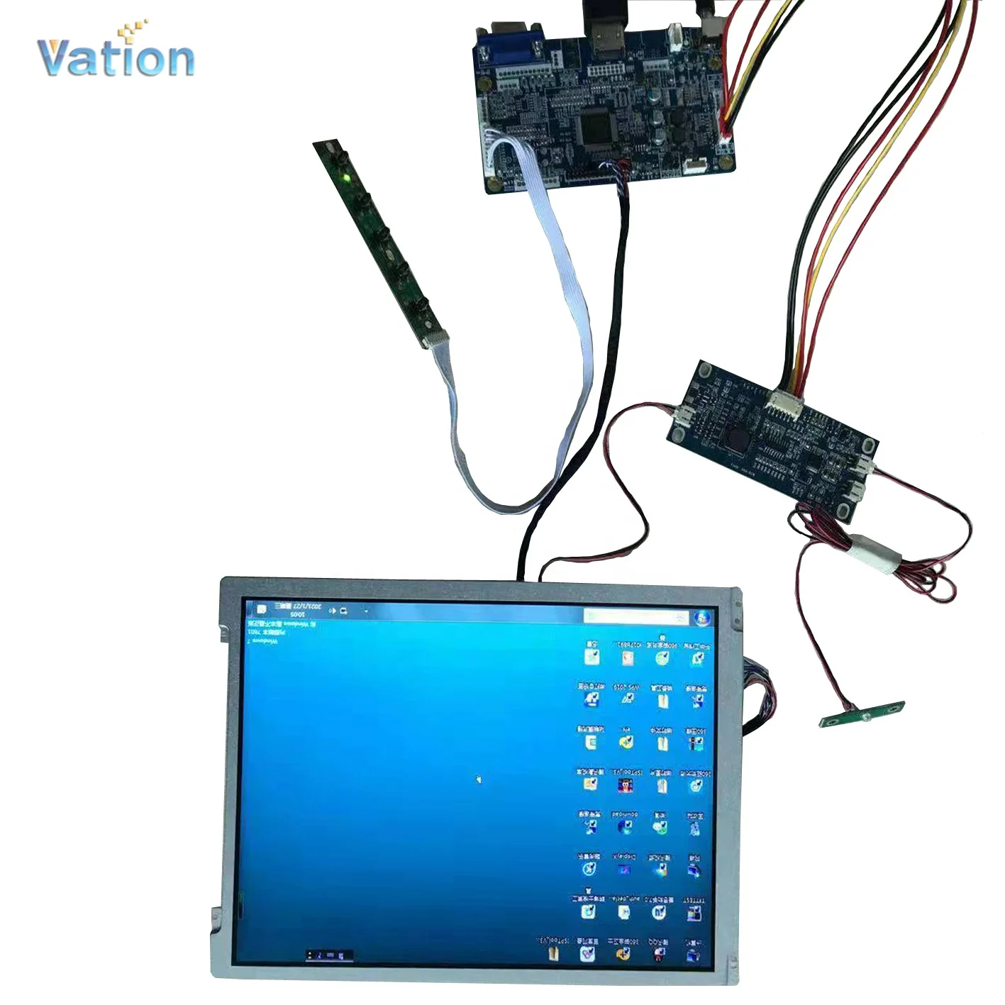 ЖК-дисплей высокой яркости 10,4 дюймов 1024x768 1000 нит, уличный светильник, читаемый дисплей с платой объявлений и датчиком освещения