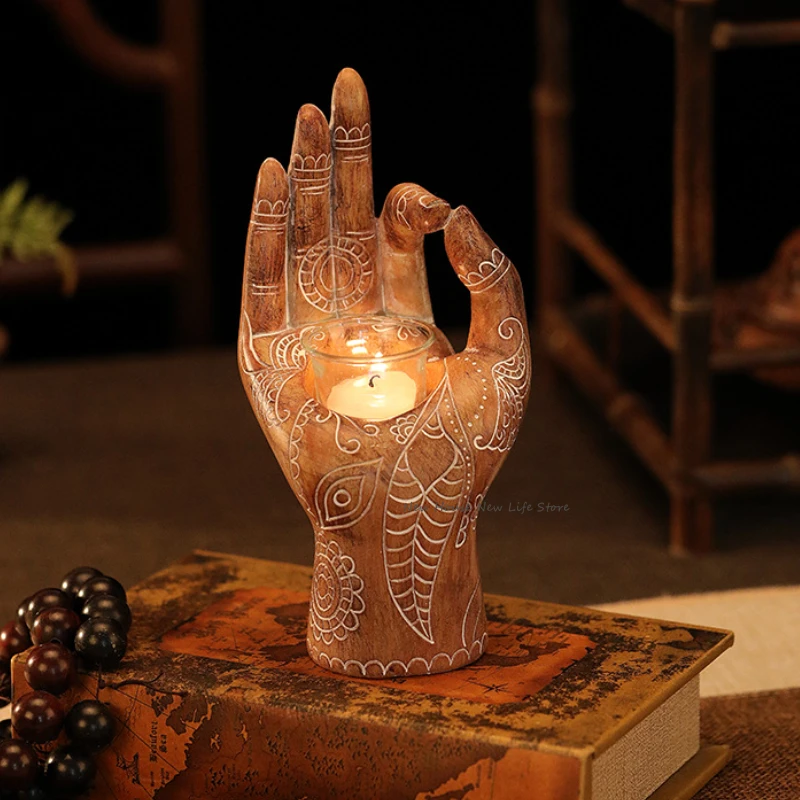 New Silicone Mold Southeast Asian Bergamot Candlestick DIY Buddha Concrete Resin Gypsum Candle Holder Mold Making Mold