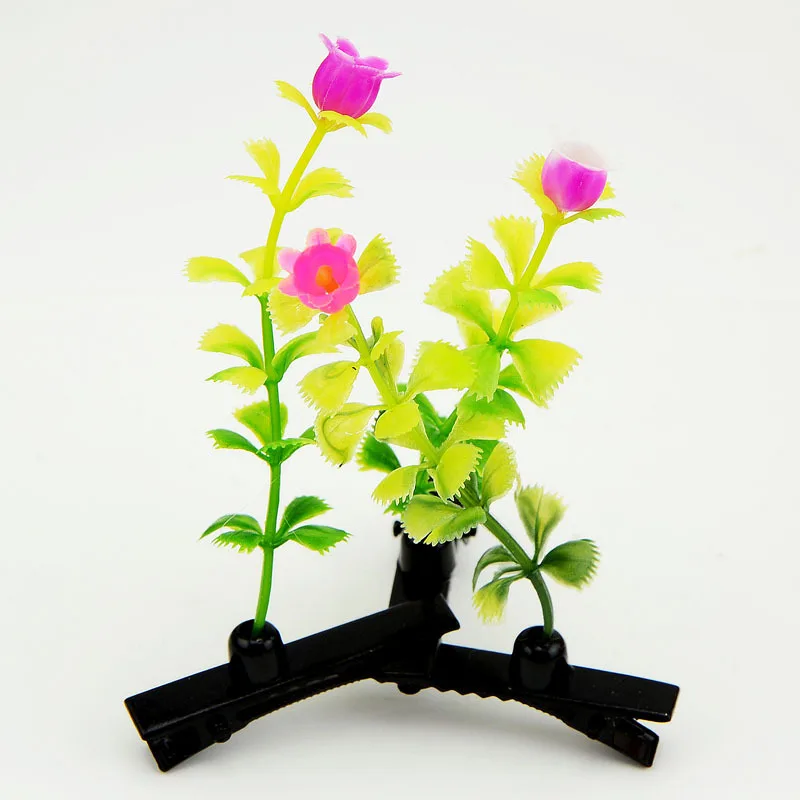 Selling Cute Cheapest Travel Creative Cute Soybean Grass Flower Plant hair clip For Women