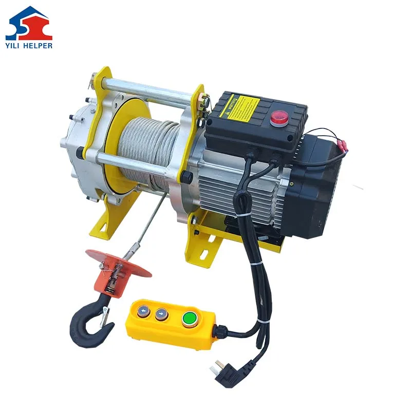 Kcd 1 Ton Heavy Duty Electric Wire Rope Hoist Winch With Electric Pulley