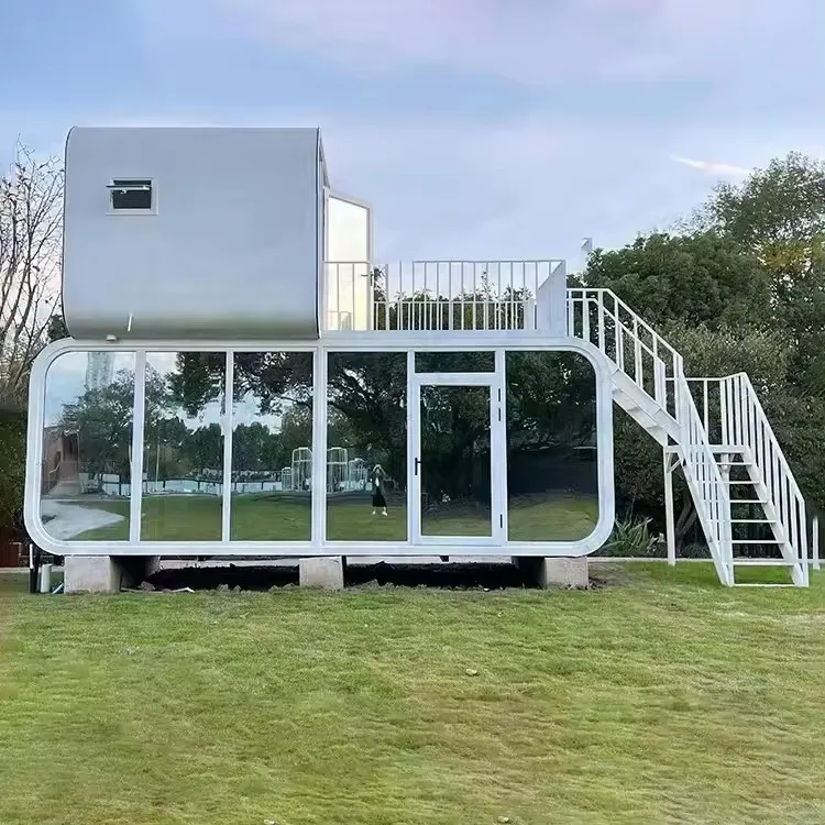 2024 New Apple Cabin 20ft/30ft/40ft Modern Prefab House Hotel Good Price Mobile Shop House Office Container House for Sale