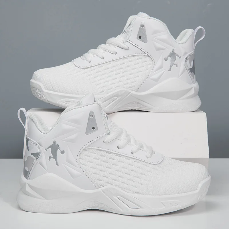 Детская Баскетбольная обувь, новые кроссовки для мальчиков, сетчатая дышащая Молодежная Спортивная обувь для тренировок и бега