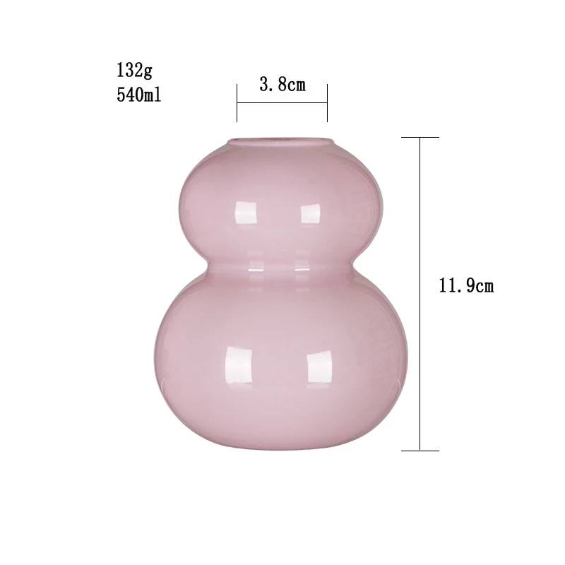 56H New creative gourd glass hydroponic plant flower arrangement vase living room desktop craft ornament vase