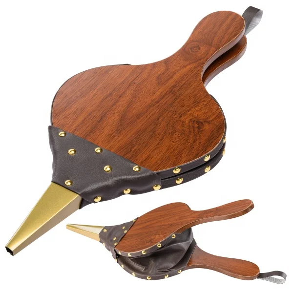 indoor brown wood air blower outdoor fireplace bellow for barbecue amd camping BBQ