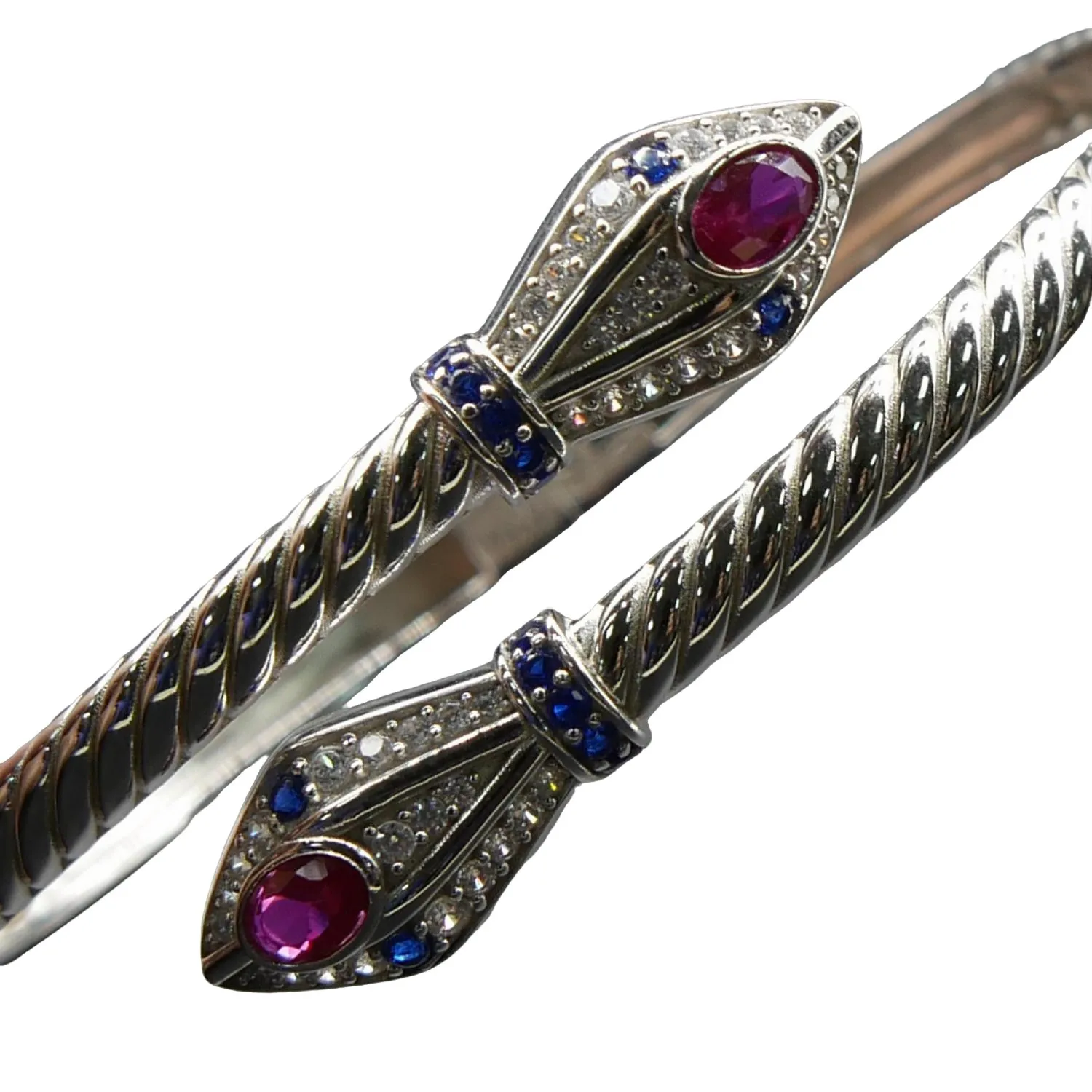 Luxury 925 Sterling Silver Bangle Bracelets Plated in 18K Gold/Platinum with Moissanite Fashion Bangles for Women Fine Jewelry